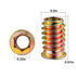 5/16”-25 100Pcs Threaded Insert for Wood Hex Drive Wood Inserts Furniture Nuts