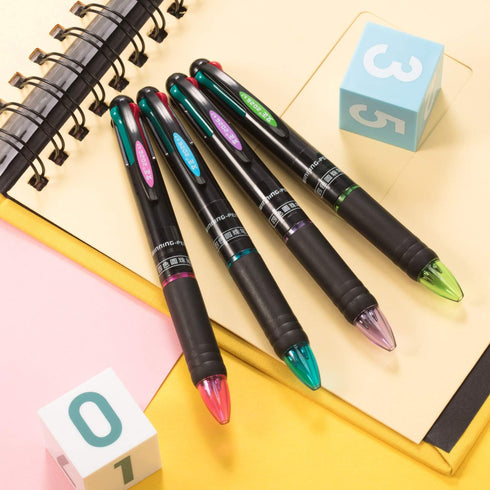 JOVITEC 24 Pack Multicolor 4-in-1 Ballpoint Pens, 0.7 mm Retractable Pens for Office, School Supplies, Kids Party Favors