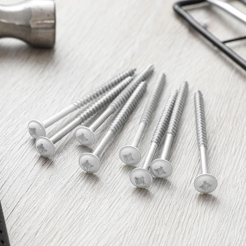 Jetec 12 3 Inch Pcs Vinyl Shutter Fasteners Painted Screws for Vinyl Shutters Metal Carbon Steel Screws for Outside