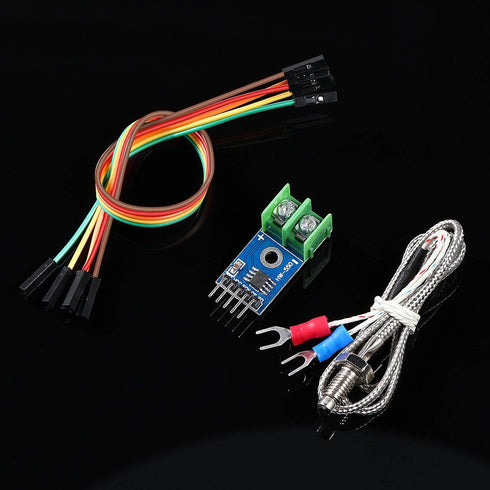 Weewooday 4 Sets Direct Current 3-5v Max6675 Thermocouple Module and K Type Temperature Sensor Set