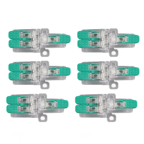 20PCS 1 in 2 Out Lever Wire Conductor Terminal Block Connectors for 10-20AWG Wires