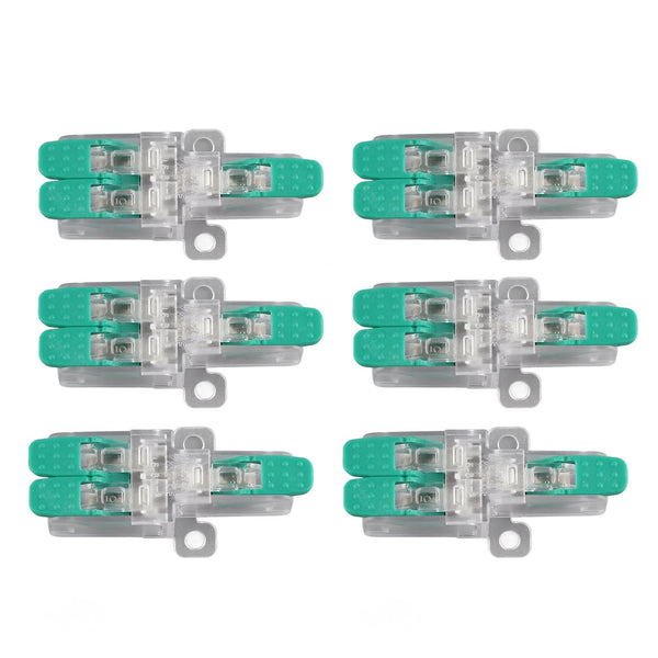 20PCS 1 in 2 Out Lever Wire Conductor Terminal Block Connectors for 10-20AWG Wires