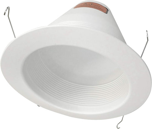 6 inch 6 inch (17550AWL) NICOR Lighting White Wet Location Rated Cone Baffle Trim, Fits Housings