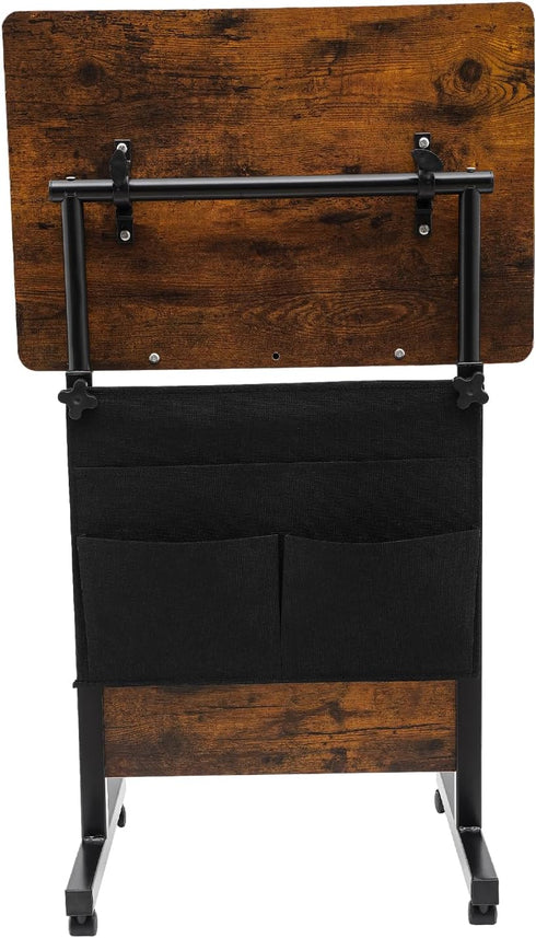 Rosyouth 1624 Inches Standing Desk Adjustable Height, Portable Laptop Desk with Lockable Wheels, Bedside Table, Rolling