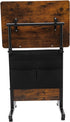 Rosyouth 1624 Inches Standing Desk Adjustable Height, Portable Laptop Desk with Lockable Wheels, Bedside Table, Rolling