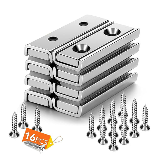 DIYMAG Cabinet Door Magnets, 8 Pack Magnetic Door Catch, 45Lbs Drawer Magnet