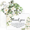 AnyDesign 48 Pack Funeral Thank You Cards White Rose Sympathy Thank You