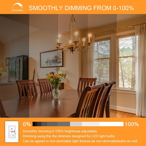 JDE11 LED Bulb 100W Equivalent Halogen Bulbs, Dimmable T4 Mini Candelabra E11, Warm White 3000K, 10W 1000LM, 5 Pack