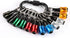 12pc Portable Bit Holder Keychain, 1/4in Hex Shank Screwdriver Bit Clip with Black Carabiner for Impact Driver