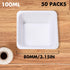 7ml 100ml Weigh Boat Set, 100 Pack Small & Large Lab Weighing Dishes for Measuring, Storing, Mixing Powders & Liquids with Easy Pour Design Disposable Mini Plastic Square Dish Scale Tray