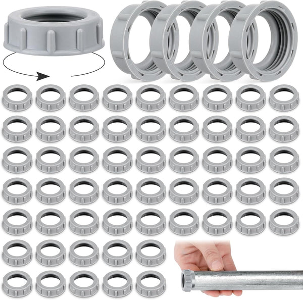 50 Pcs Plastic Insulating Bushing, Threaded Electrical Bushings for EMT, Rigid or IMC Conduit Fitting