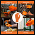 MedRose Disposable Nitrile Gloves: Extra Thick, Latex-Free, Orange Gloves for Industrial and Lab Use