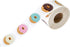 Stylish Donut Stickers, 500 Labels Roll, 1.5" Adorable Food Party Envelope Seals, Made in The USA