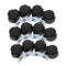 LIFKOME 12pcs Black Plastic Swivel Casters for Furniture No Brake Replacement Wheels for