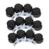 LIFKOME 12pcs Black Plastic Swivel Casters for Furniture No Brake Replacement Wheels for