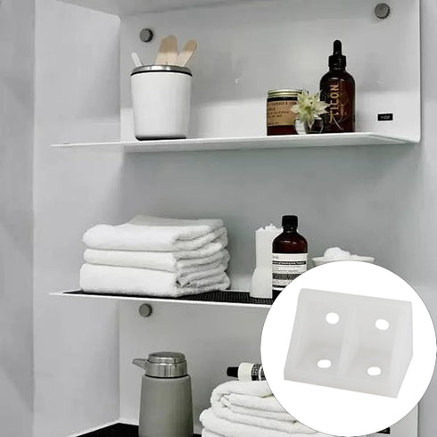PDETVEO 20PCS 1.29" 0.74" x Plastic Corner Brackets with Screws, L Shape Right Angle Support Brace, White Shelf
