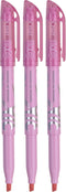Pilot FriXion Pastel Erasable Highlighter, Chisel Tip, Pink Ink, 3 Count