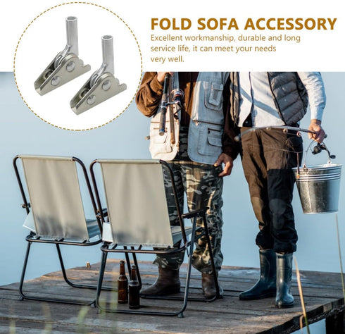 2pcs 5-Level Zerodeko Black Sofa Angle Adjuster Hinges for Folding Chairs with Adjustable Support Mechanism, Sturdy