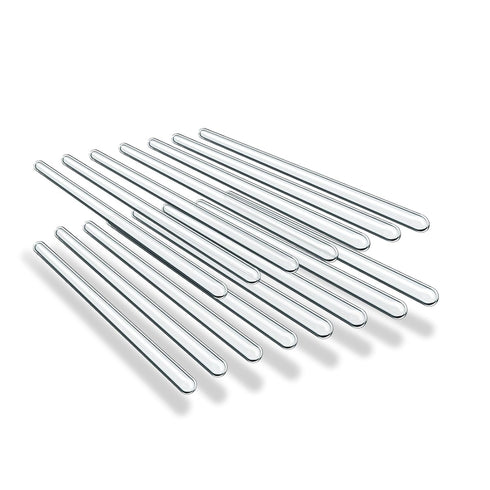 15 Pack Glass Stirring Rods, 6 inch Length, Diameter 5mm, Borosilicate Glass for Mixing Lab