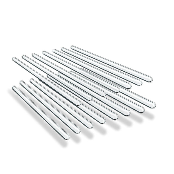 15 Pack Glass Stirring Rods, 6 inch Length, Diameter 5mm, Borosilicate Glass for Mixing Lab