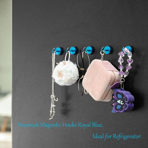 Neosmuk Heavy Duty Magnetic Hooks, Strong Magnet with Hook for Fridge, Neodymium Extra Strength Industrial Hooks for