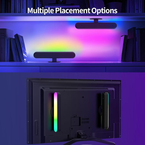 BASON LIGHTING Smart Light Bars, RGB-ICW Smart Led Lights with Music Sync, Bluetooth RGB Desk Light, Gaming Lights