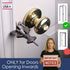 Stinger Metal Portable Door Lock for Travelers Hotel, Apartment, and Home Door Stopper Security with Built-in Glass