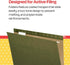 School Smart Hanging File Folder, Legal, Standard Green, Pack of 25