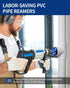 1-1/2'' PVC Pipe Reamer, Plastic Pipe Fitting Reamer, Clean Leftover Pipe & Solvent Cement Residue, Fits into Standard 1/2" Drill, for Use with Sch. 40 PVC, CPVC or ABS Fittings