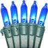 Holiday Essence Blue LED Xmas String Light 100 Count Green Wire 26.9