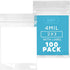 GPI - 2" x 3" - Bulk Pack of 100, 4 Mil Thick Clear Plastic Reclosable Zip Bags with Write-on White Block