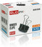Rubex Large Black Binder Clips, Jumbo 1.6 Inch Paper Binder Clips, 24 Count Big Metal Paper Clamps for Office