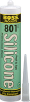 BOSS 02505CL10 801 Neutral Cure Silicone Adhesive, Clear, 10.3-Ounce by BOSS