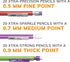 BIC Variety Pack, Assorted Sizes, 0.5mm, 0.7mm, 0.9mm, Refillable Design, Pack of 3, 180 Count