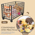 ETOYA 360 Rolling Wire Storage Basket, Metal Mesh Laundry Hamper Cart with Swivel Wheels, Multifunctional Mobile