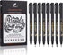 Calligraphy Pens Set, 8 Size Hand Lettering Brush Pens for Beginners, Black Ink Drawing Pens for Calligraphy