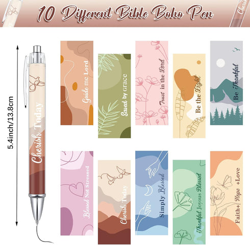 Tinlade 10 Pieces Christian Pens for Women, Inspirational Quotes Ballpoint Pens, Funny Office Pens for Coworkers