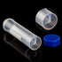 50 Pcs Centrifuge Tubes - 50 ML Plastic Test Tubes with Blue Screw Caps, Clear 4-3/5 Inch Leak-Proof Vials for Cold