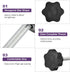 uxcell 2Pcs Star Knobs, M12x40mm Plastic Hex Shaped Clamping Handle Screw Knobs for Machinery Umbrella Base Replacement