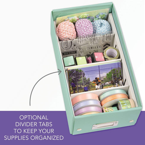 Xyron Click N Store Craft Storage Boxes, Small, 7-1/2" x 13-1/2" x 4-1/2", Mint (627113)