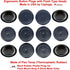 3/4" 0.75 Inch Black Rubber Plugs - Flush Mount Body and Sheet Metal Holes, Qty 10