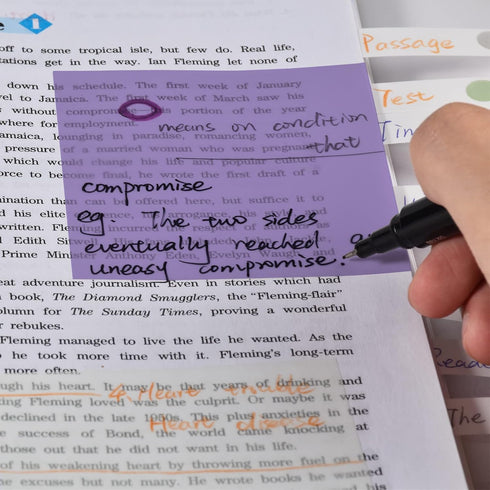BAYTORY 700 Sheets Transparent Sticky Notes, Clear Bright Waterproof 3 x 3 inch Memo Pad for Annotating Books