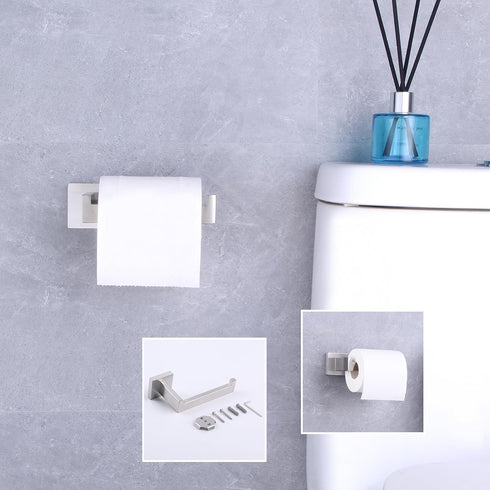 FG1605-LS GERZWY Toilet Paper Holder Paper Towel Dispenser Tissue Roll Hanger Wall Mounted Brushed Stainless Steel