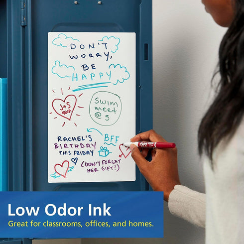 EXPO 86603 Low Odor Dry Erase Marker Fine Point Assorted 12/Set for Office Use