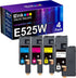 E-Z Ink Compatible Toner Cartridge Replacement for Dell E525W E525 - for E525w Wireless Color Printer (Black Cyan