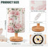 LFICRTAN Table LED Lamps Pink Ballerina Pattern Bedroom Night Light Bedside Lamps with USB Ports Nightstand Lamps Wood