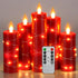 Da by Red Flameless Candles with String Lights, Battery Operated Candles with