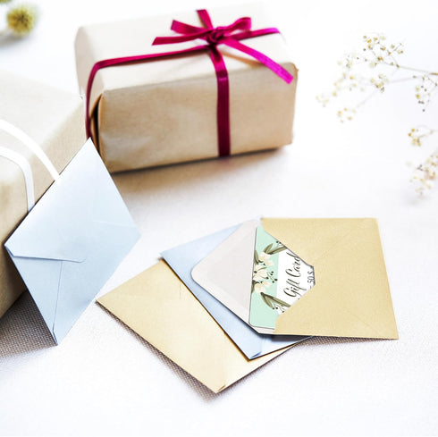 Gift Card Envelopes - 100-Count Mini Paper Envelopes for Small Note Cards, Gold and Silver, 4 x 2.7 Inches