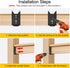 LukLoy 2x4 Brackets for Wood Rail, 50 Pack Black Deck Railing Brackets Connectors for 2’’ X 4’’ Wood Post