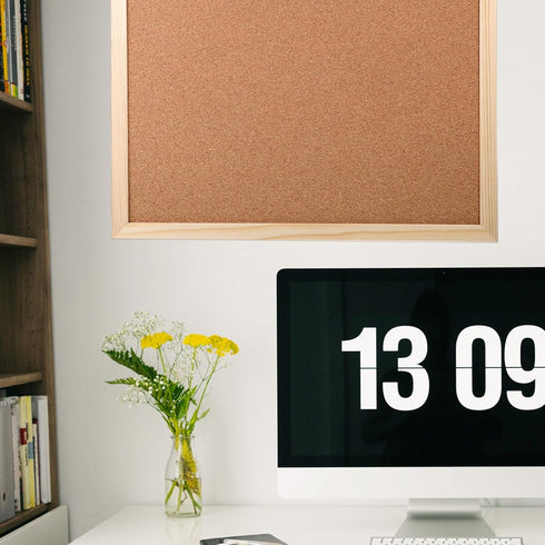 NUOBESTY Cork Board 30x40cm Dual Sided Bulletin Board Wall-Mounted Presentation Message Notice Pin Board Hanging Memo Board for Office Home S-chool Decor by NUOBESTY